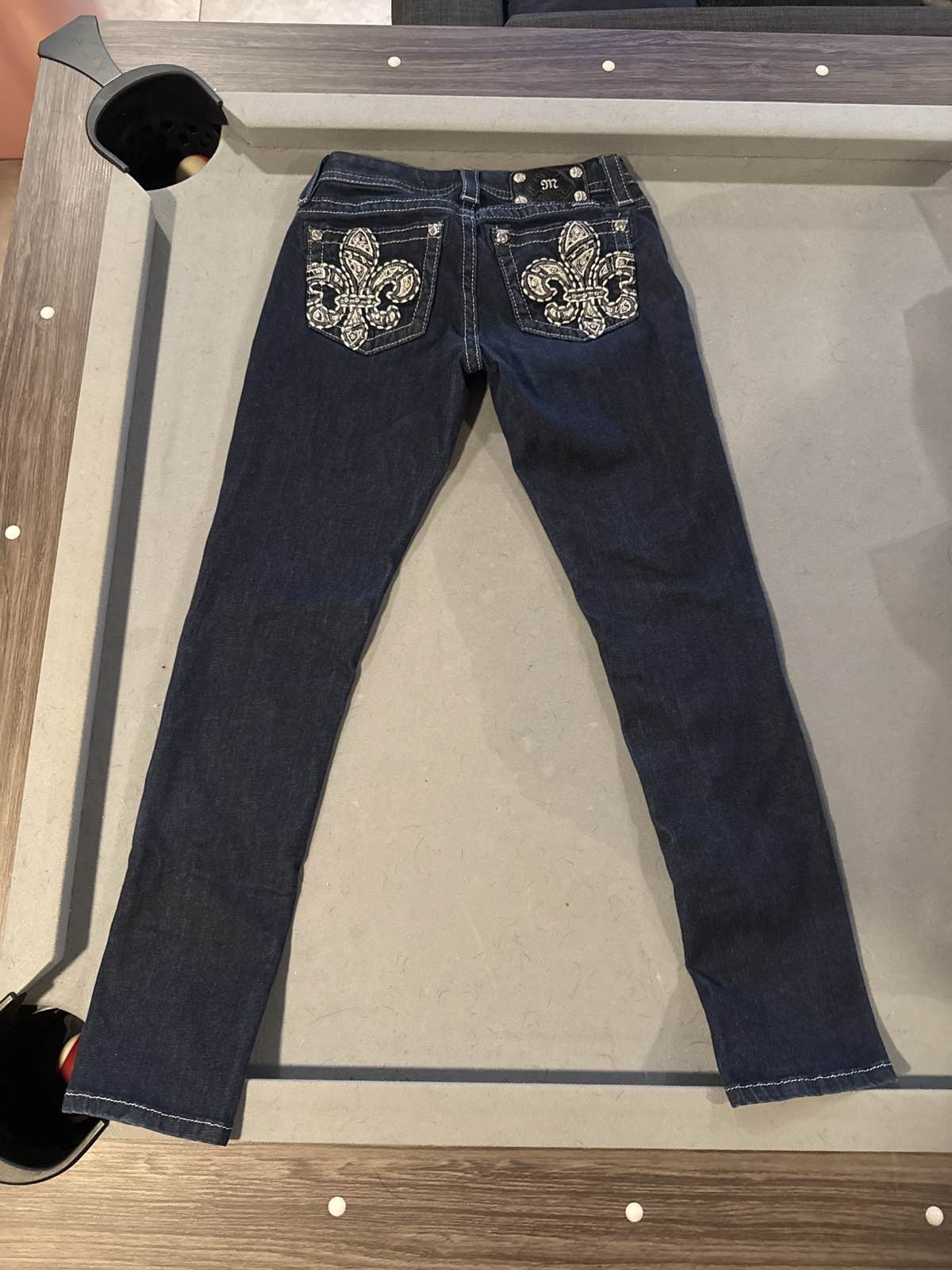 Miss Me Women’s 24 Boot Cut Dark Wash Bling Stretch Jeans