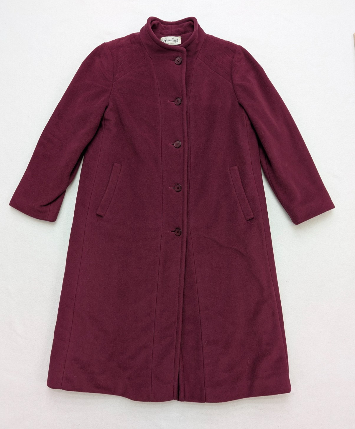 Bromleigh Vintage Women’s Coat Purple Fleece Overcoat 40″ Chest