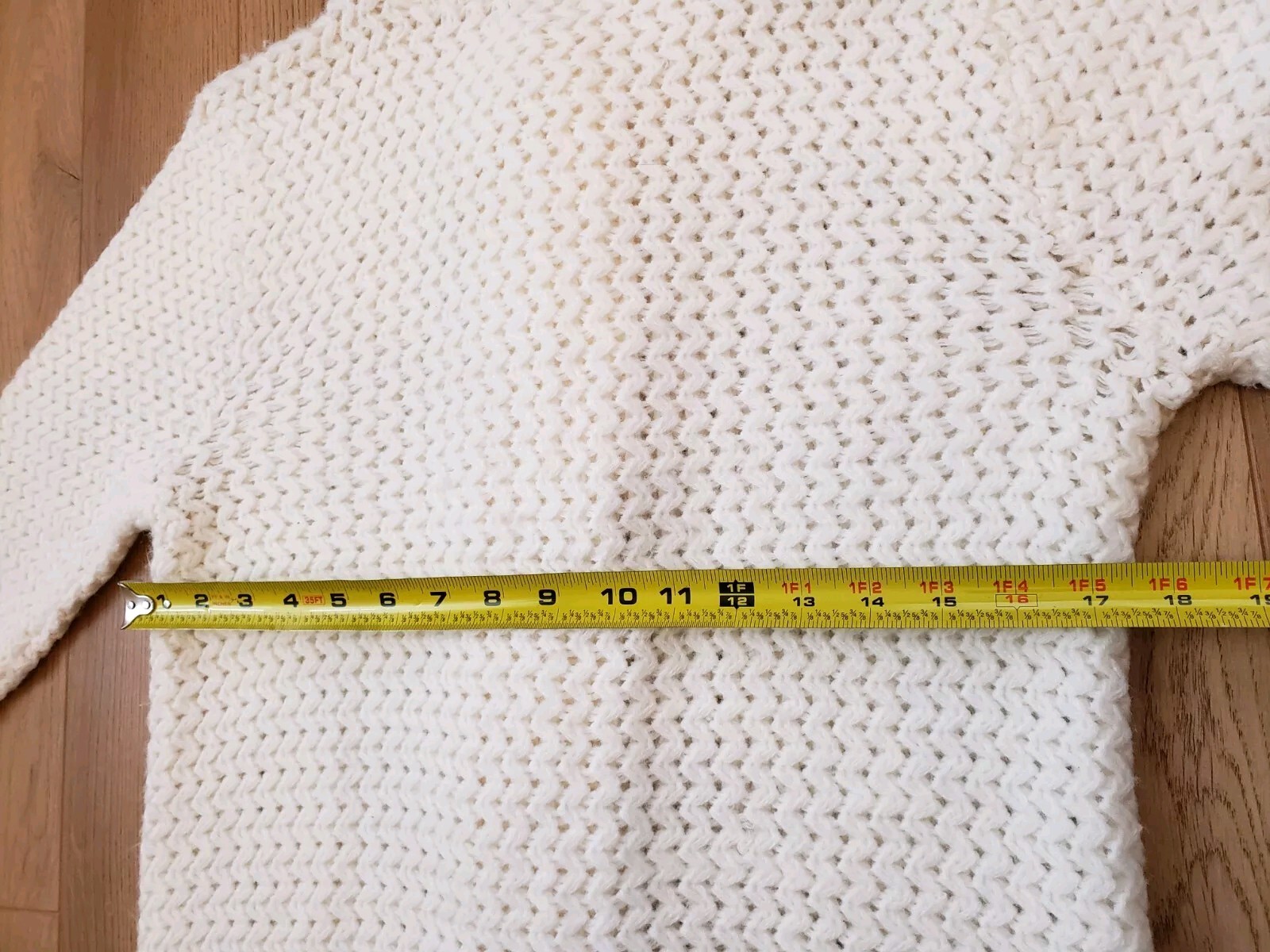 Womens Vintage 50s White Cardigan 100% Turbo Orlon Acrylic by Sheridan 3/4 Slv