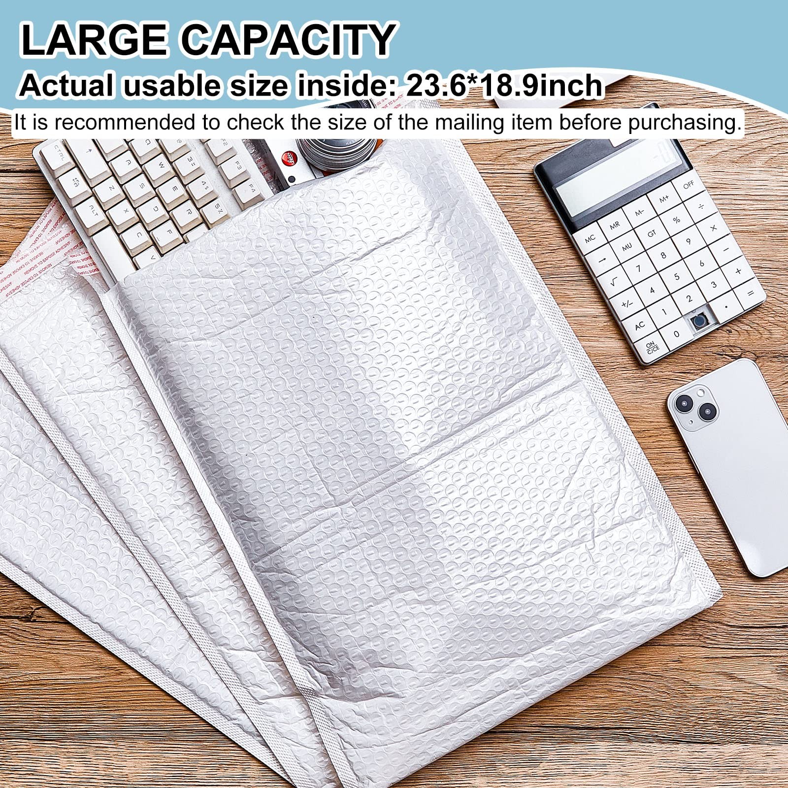 Thenshop 10 XL 20×24″ Resealable Padded Bubble Mailers Envelopes for Shipping