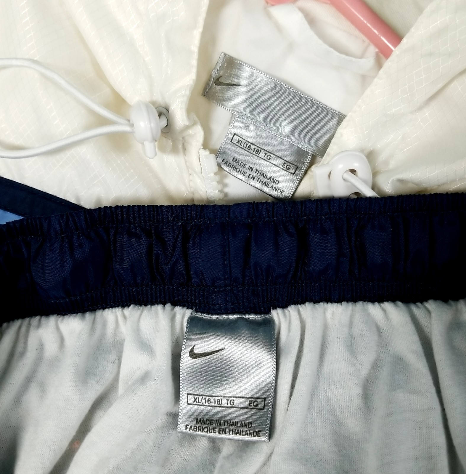 VTG 90s/Y2K Nike Blue White Windbreaker Tracksuit Jacket & Pants Women’s XL