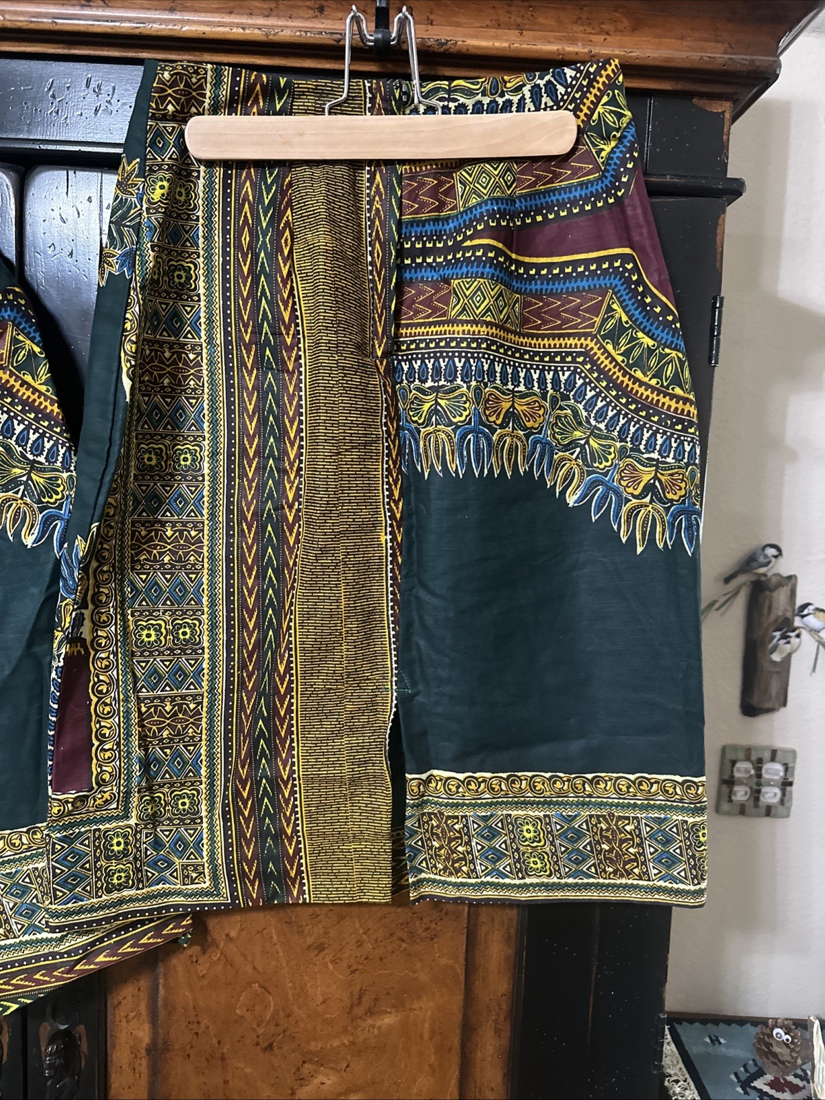 Vintage Custom Handmade Shirt And Skirt, Sunyani, Ghana 1999, Size S