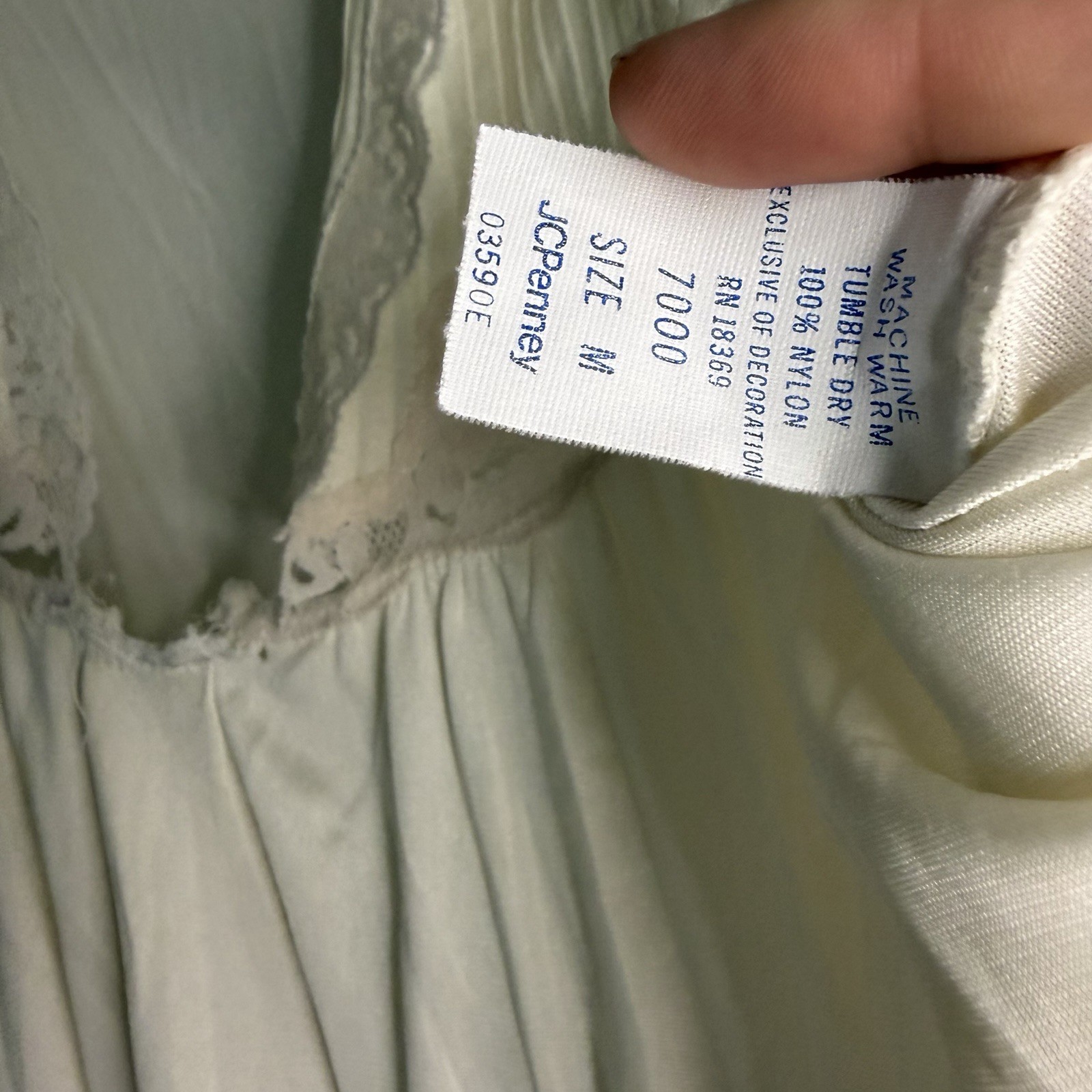 Vintage Peignoir Set Cream With Lace Detail Has Some Flaws Size Medium JCPenney
