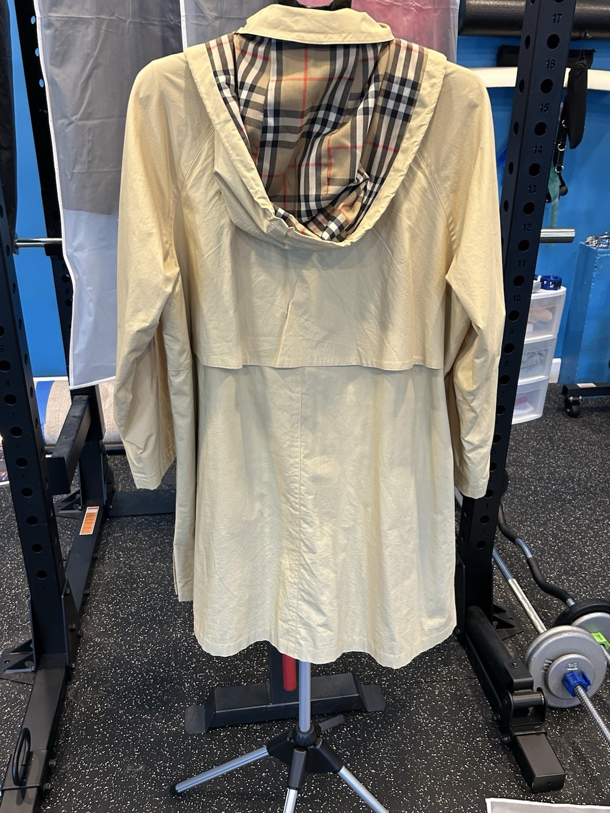 Vintage Burberry Women’s Medium Trench Rain Coat with Removable Hood