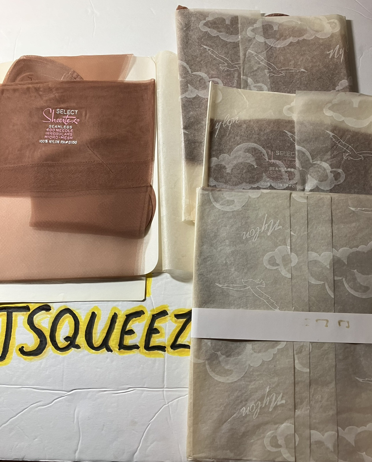1960s SHEERTEX SELECT Garter RHT Nylon Stockings 5 PAIR’S BLUSH Glamour-RARE NOS