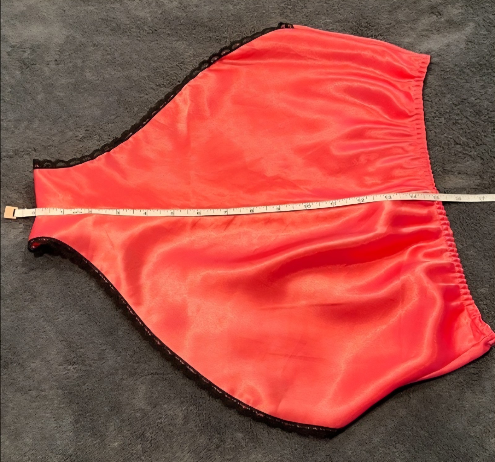 Vintage Union Made Women’s Size Medium Red/Orange Satin Nightgown Shorts