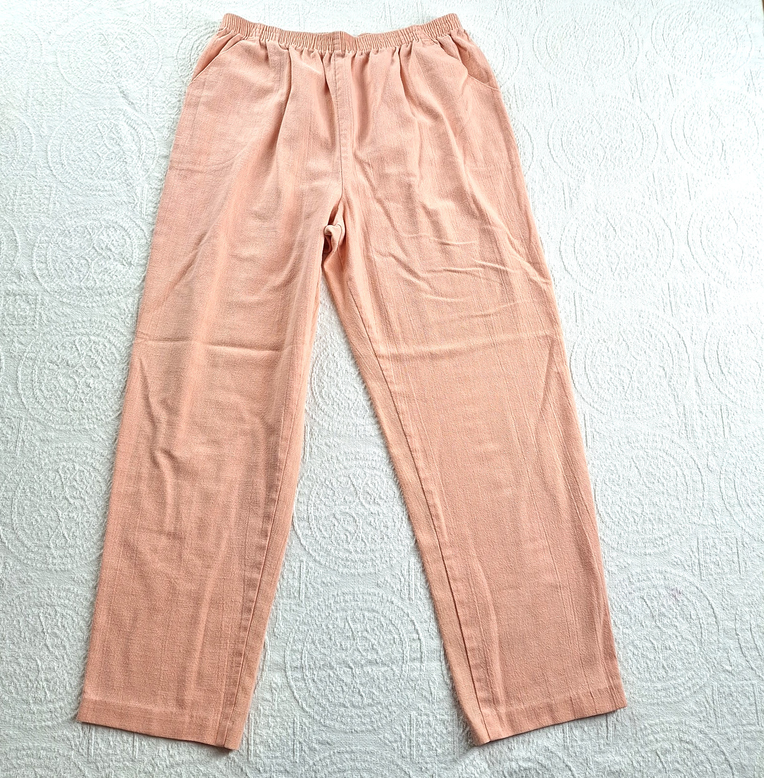 Fawn Grove Women’s High Waist Color Peach Pants Size 18 Vintage