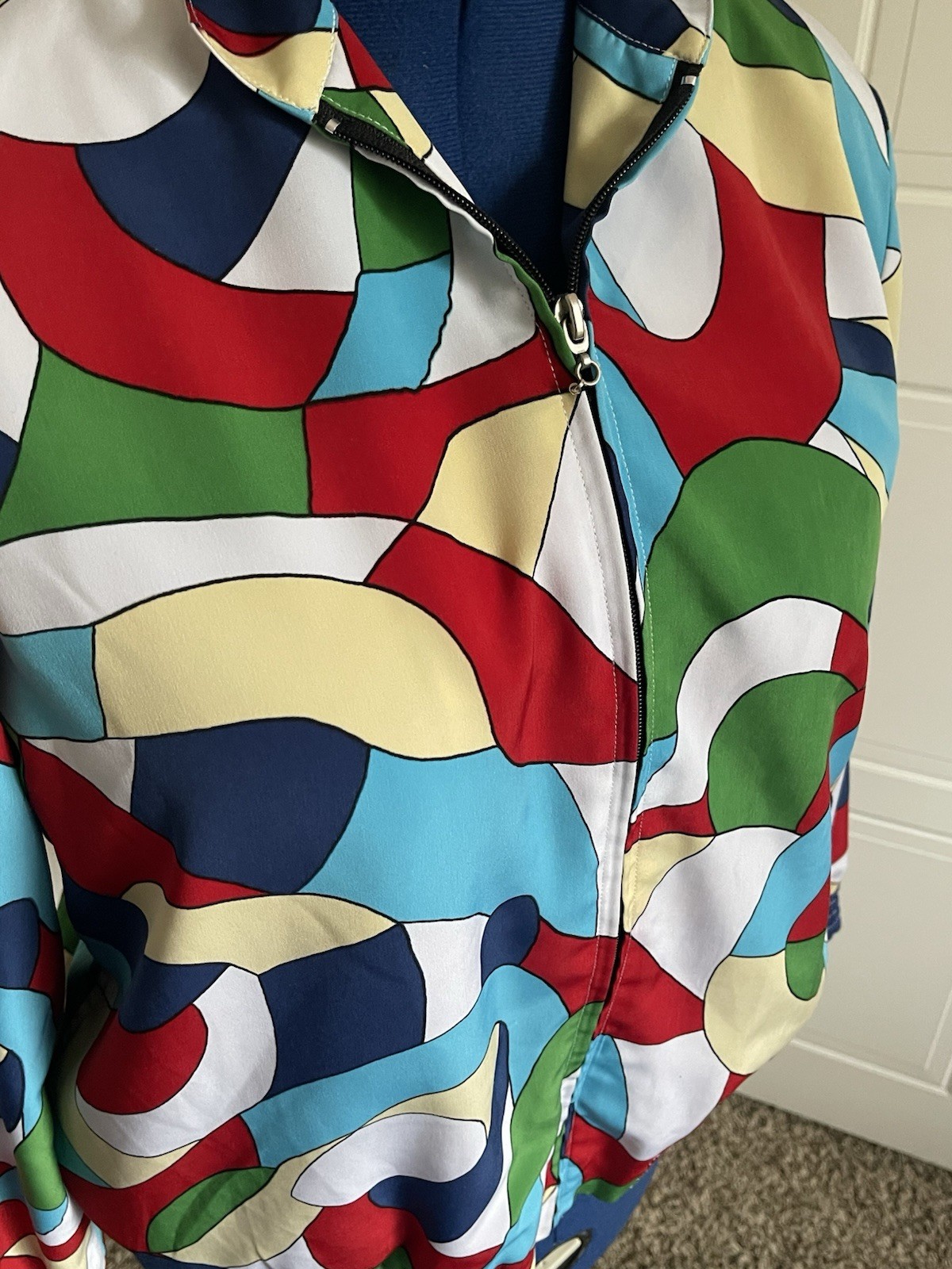 1980s/90s Vintage Drapers and Damons Multicolor Windbreaker Light Jacket Rainbow