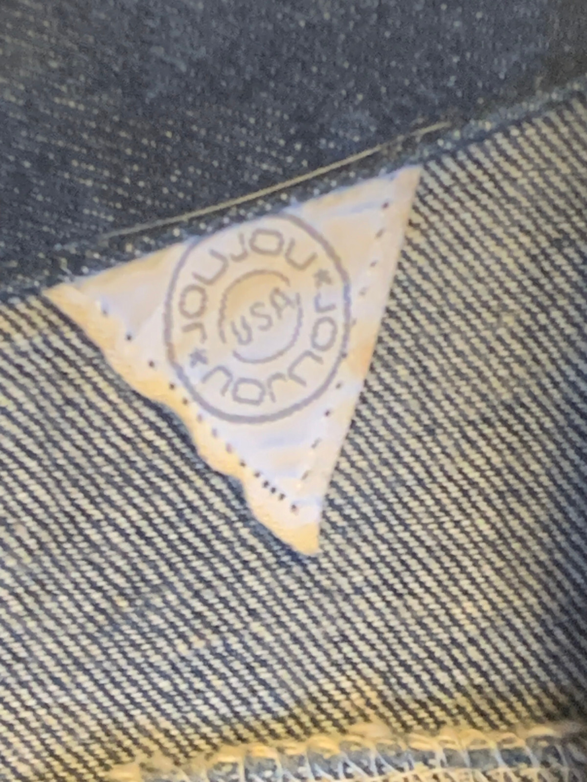Vintage 80s Jou Jou Denim Motorcycle Biker Retro Women’s Jean Jacket Sz. M