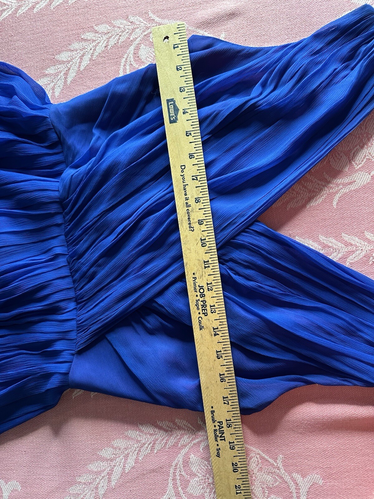 Lilli Diamond California VTG Blue Chiffon Party Prom Dress Womens Sz Small