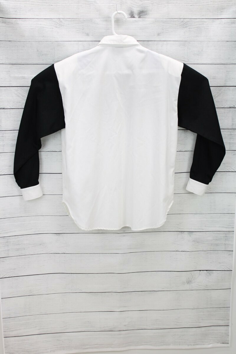 Vintage Joyce shirt Womens 12 Long Sleeve White black Sequin Bling 1980s