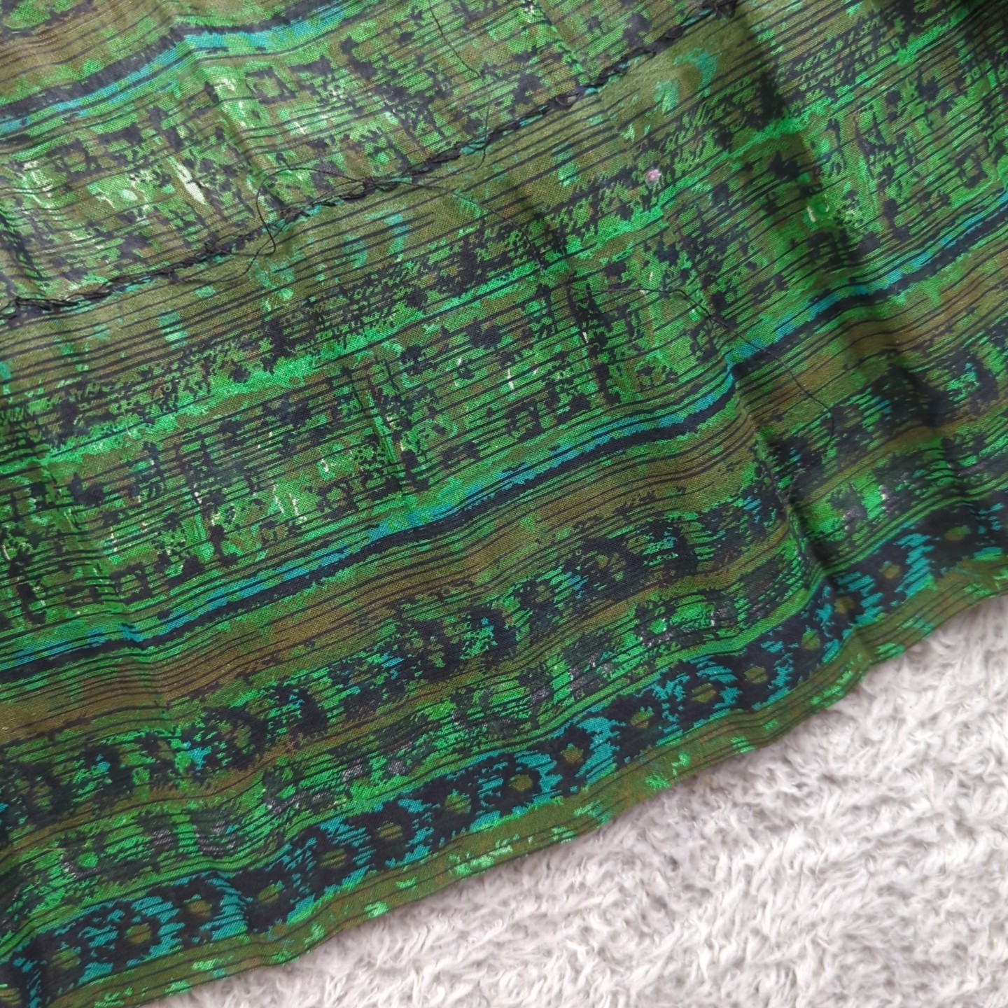 VTG Early 1960s Dress Womens 8 Green Mod Knee Length Zippered Go Go Nancy Greer