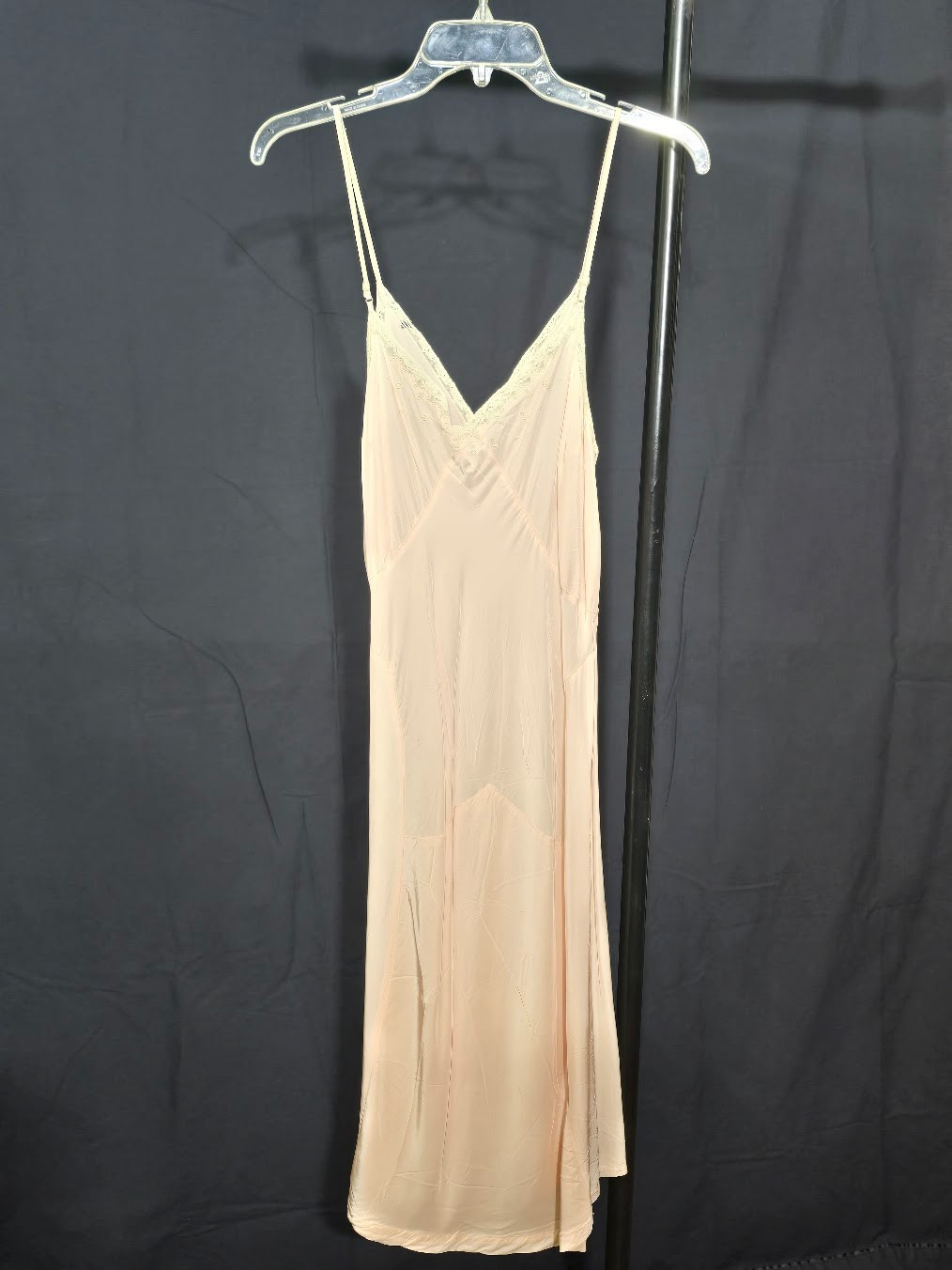 Vintage 1940s Blush Pink Rayon Slip Dress /Nightgown by Topsy size 40
