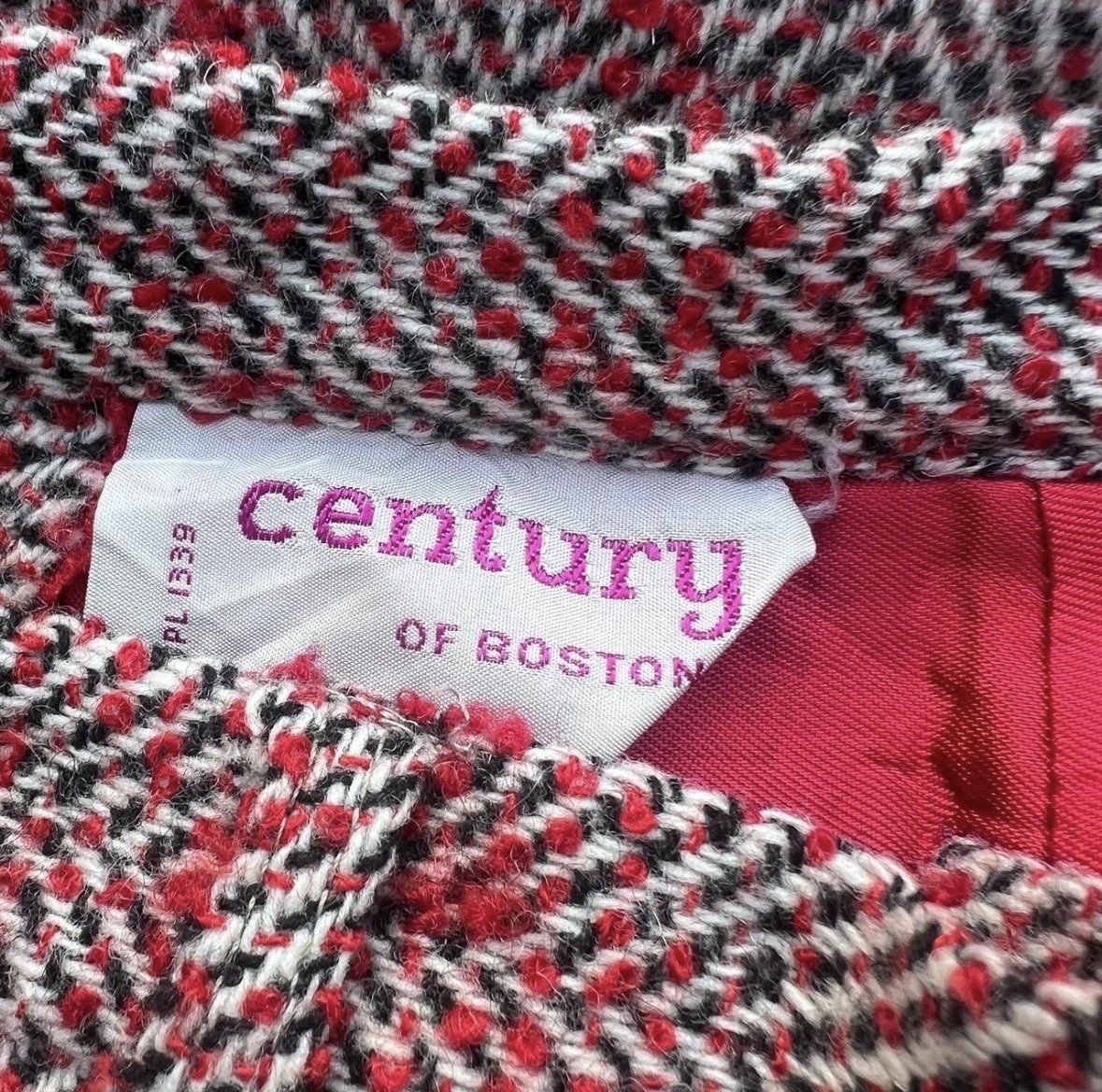 Vintage 1970s Red Wool Century Of Boston Skirt – S
