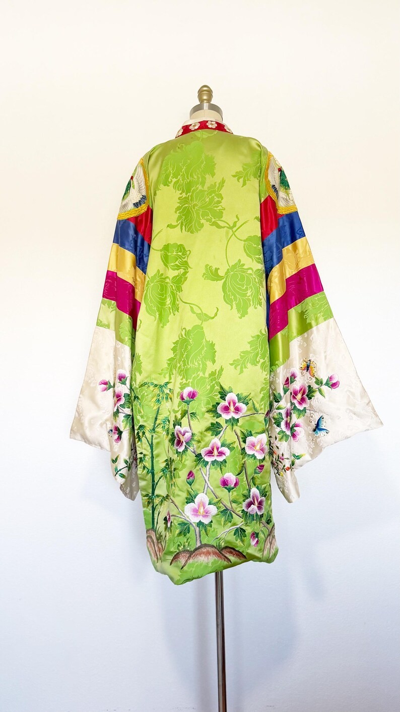 Vintage Korean Wedding Robe / Embroidered Robe / One Size