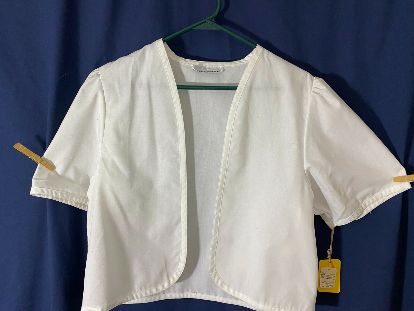 1970’s Toni Todd Jacket-M/L- White,Short Sleeves -MWT -SUMMER CHIC-SALE