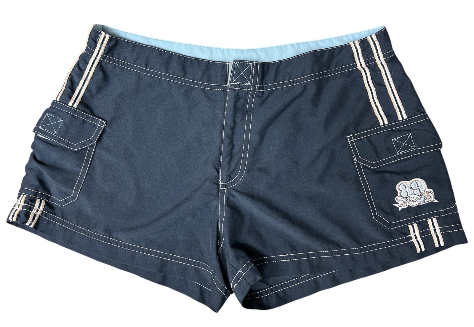 VTG 90’s Y2K Body Code Cargo Short Shorts Women’s Juniors Size 9 Navy Polyester