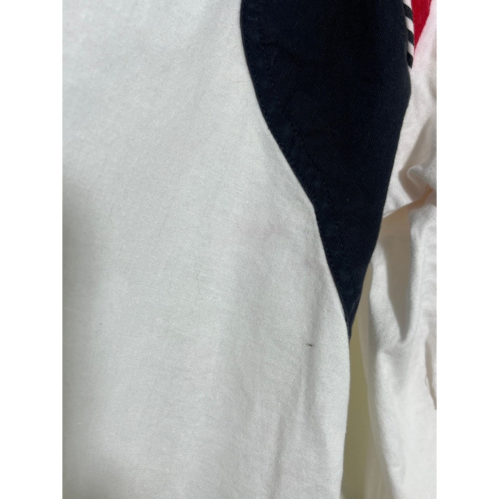 Adobe Rose Vintage 1994 Western Colorblock Button Down Shirt Red White Black