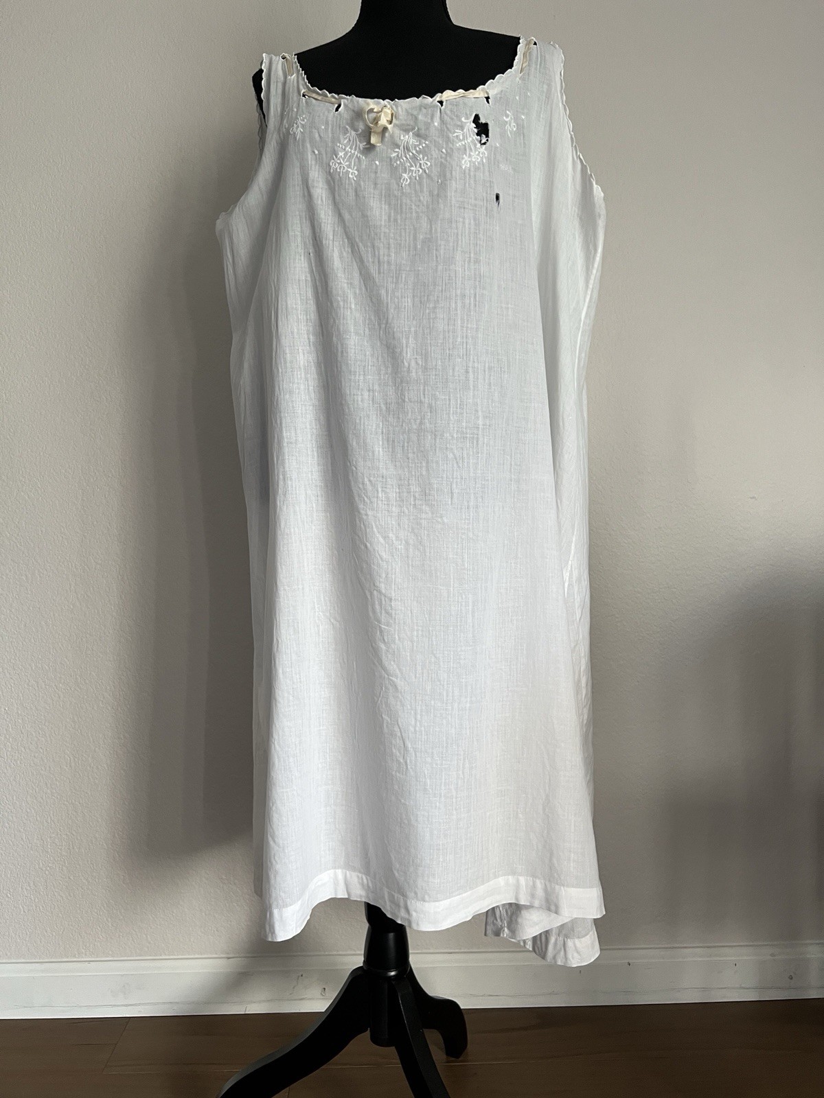 Vintage Antique Lot Of 3 Half Slips (2) & Full Slip (1) – White Cotton & Lace