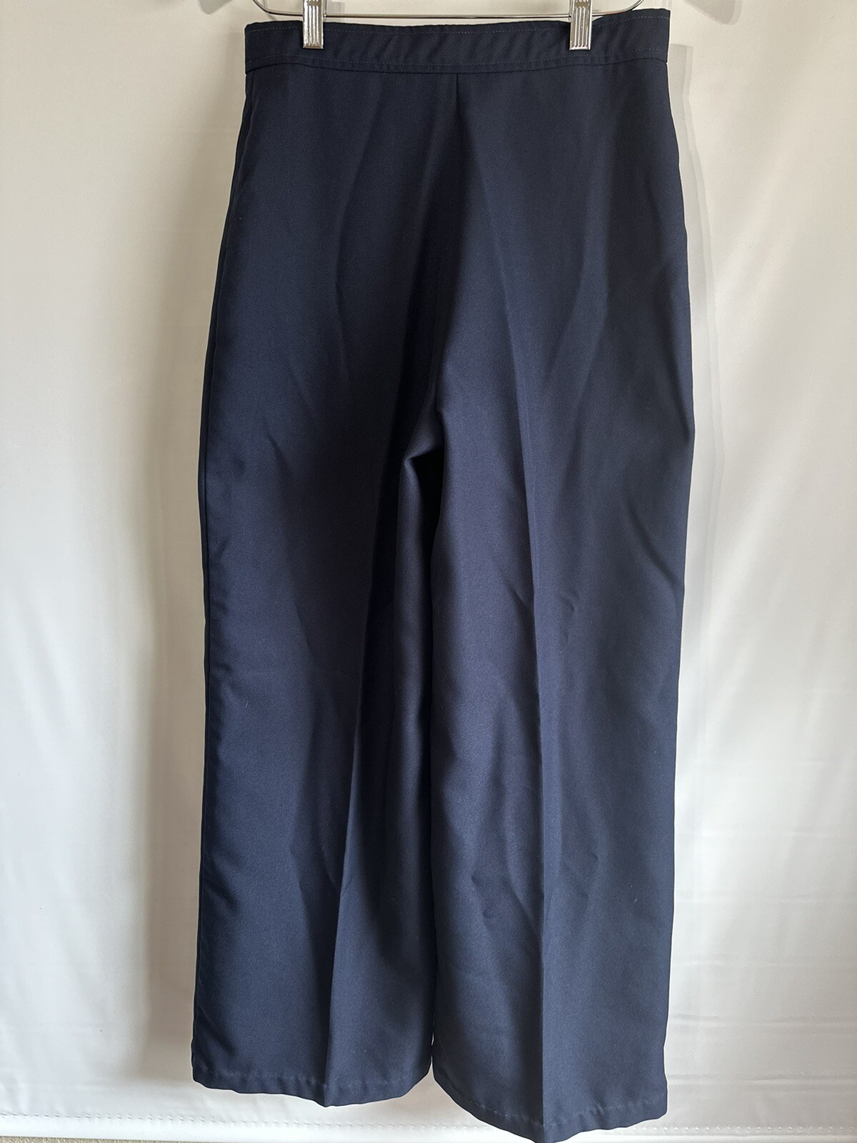 Vtg Blue 70s Tomboy of California Pants Polyester Disco Flare Bell Bottom 27″ W