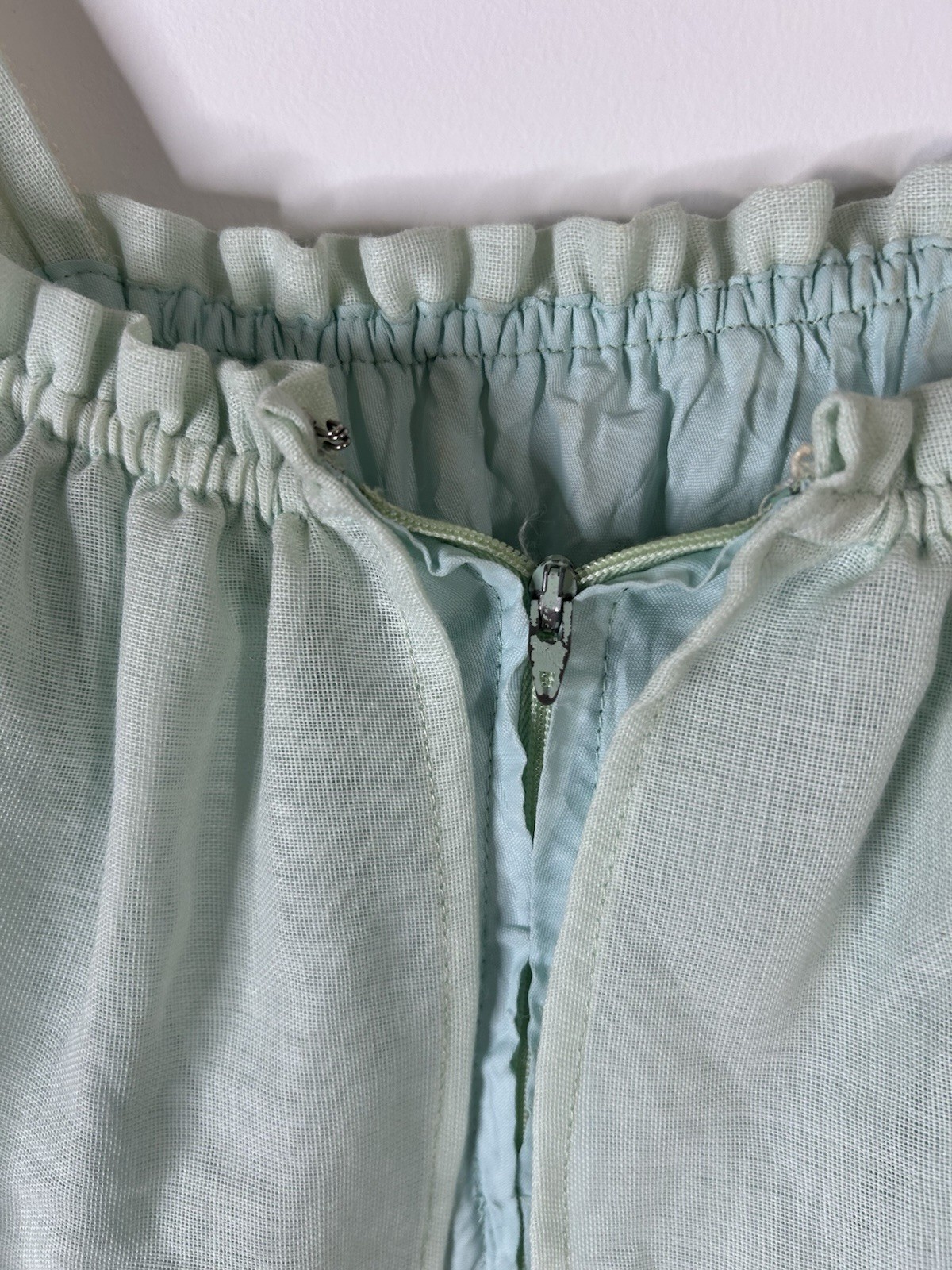Vintage 1970’s Jonathan Logan Dress Women’s Blue Prairie Bohemian Maxi Ruffle