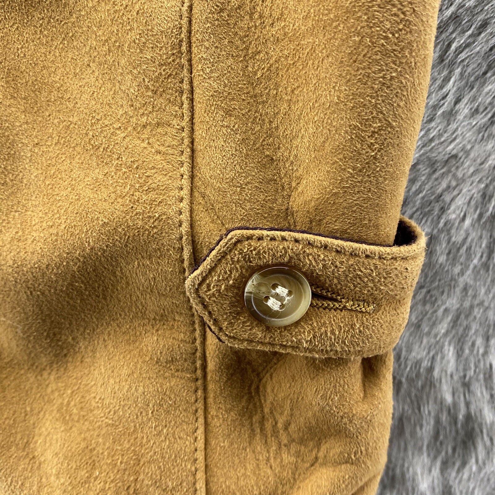 Timberland Tan Lambskin Leather Vest Weather Gear Paisley VTG Western Womens S