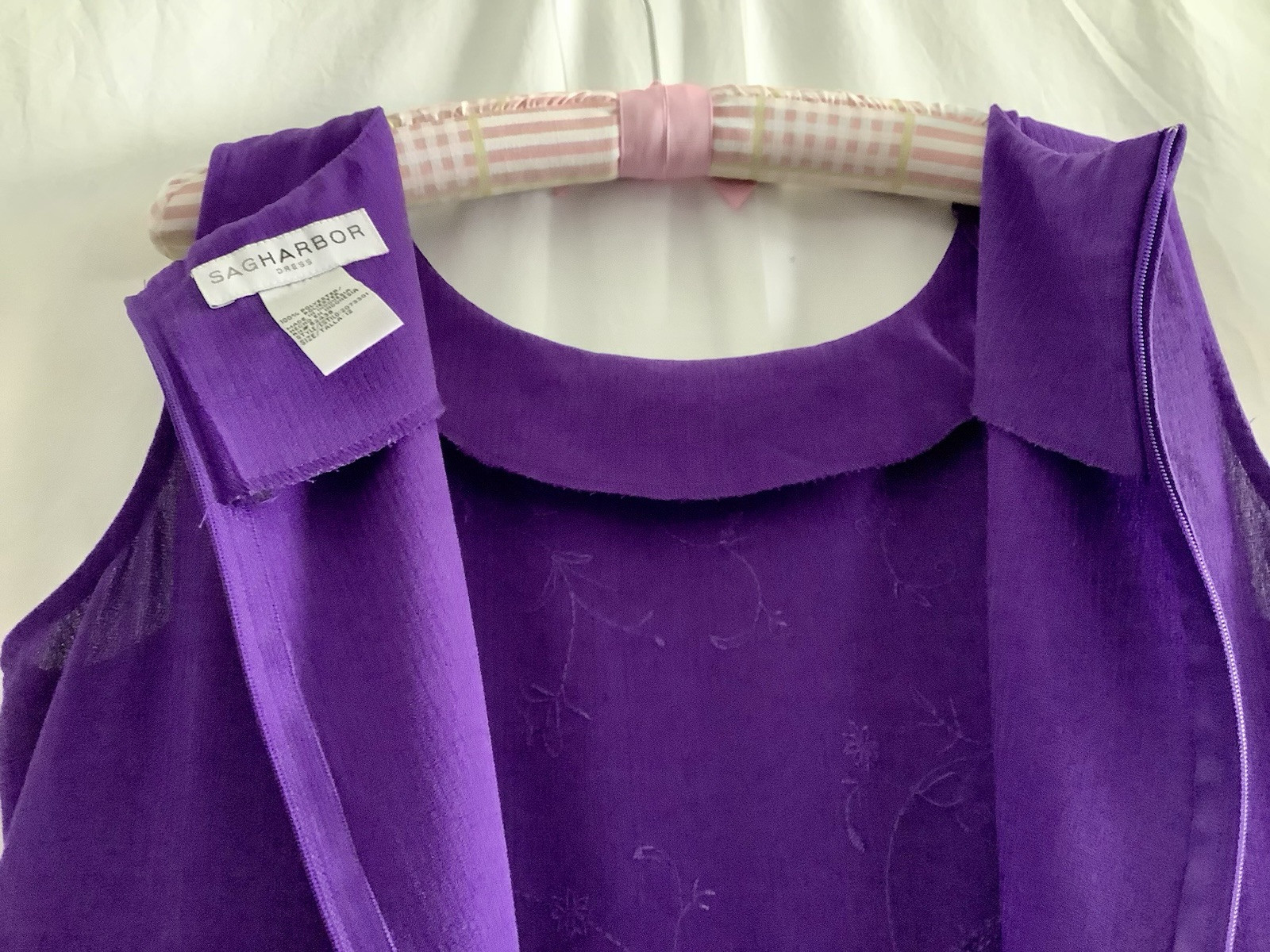 SAG HARBOR DRESS/JACKET SET (size 12) Deep Purple, Midi Excellent Condition