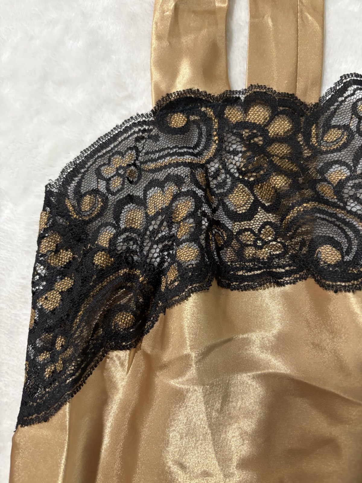 VTG Lucie Anne Panties & TANK 2XS French Cut Gold High Waisted USA B-32 W-28