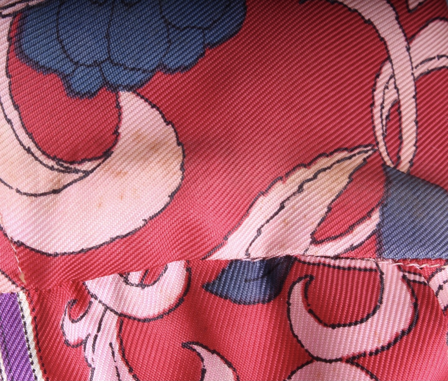 VTG 1970s Diana Dean Hostess Gown Julius Lonschein Fleurs de Musee Fabric M/L