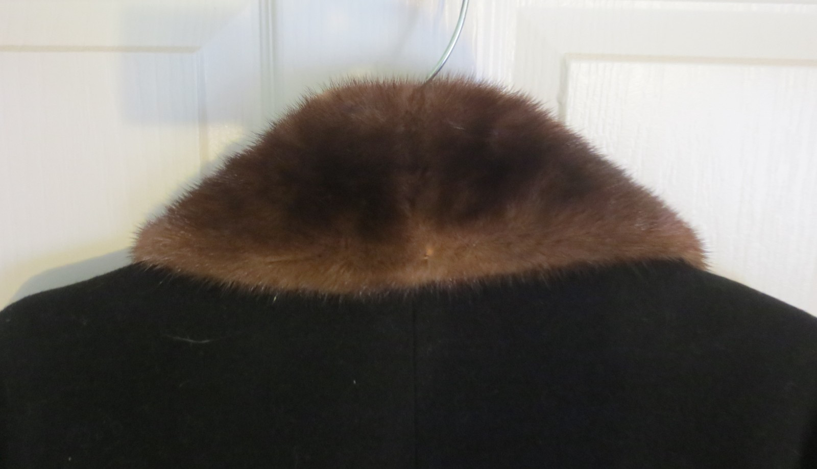 Vintage Gorgeous Marvin Richards Full Length Wool & Mink Fur Coat L-XL 53 „LONG