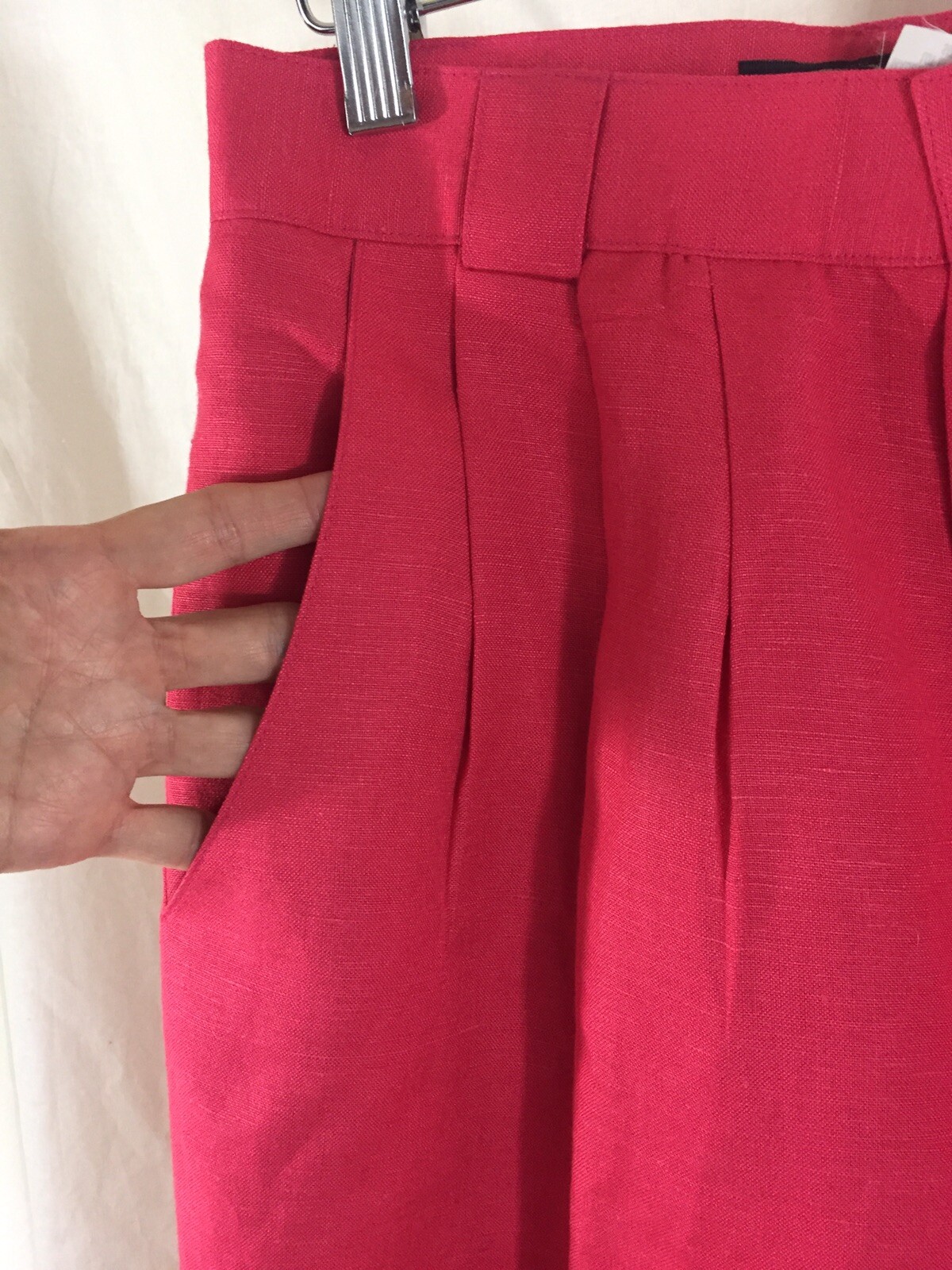 VTG Birch Hill Size 4 High Waist Pleat Front Wide Leg Bermuda Shorts Culottes