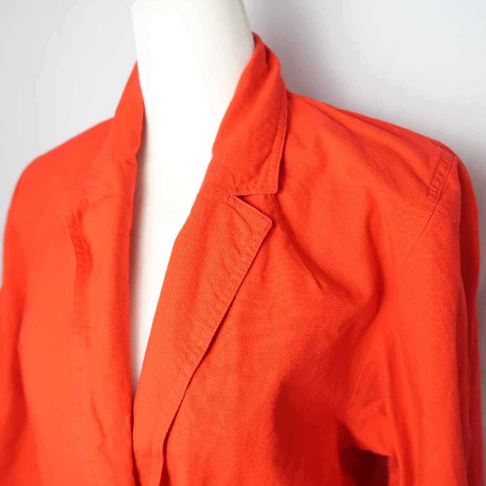 Vintage 90s Brass Plum bright red cotton blazer jacket M