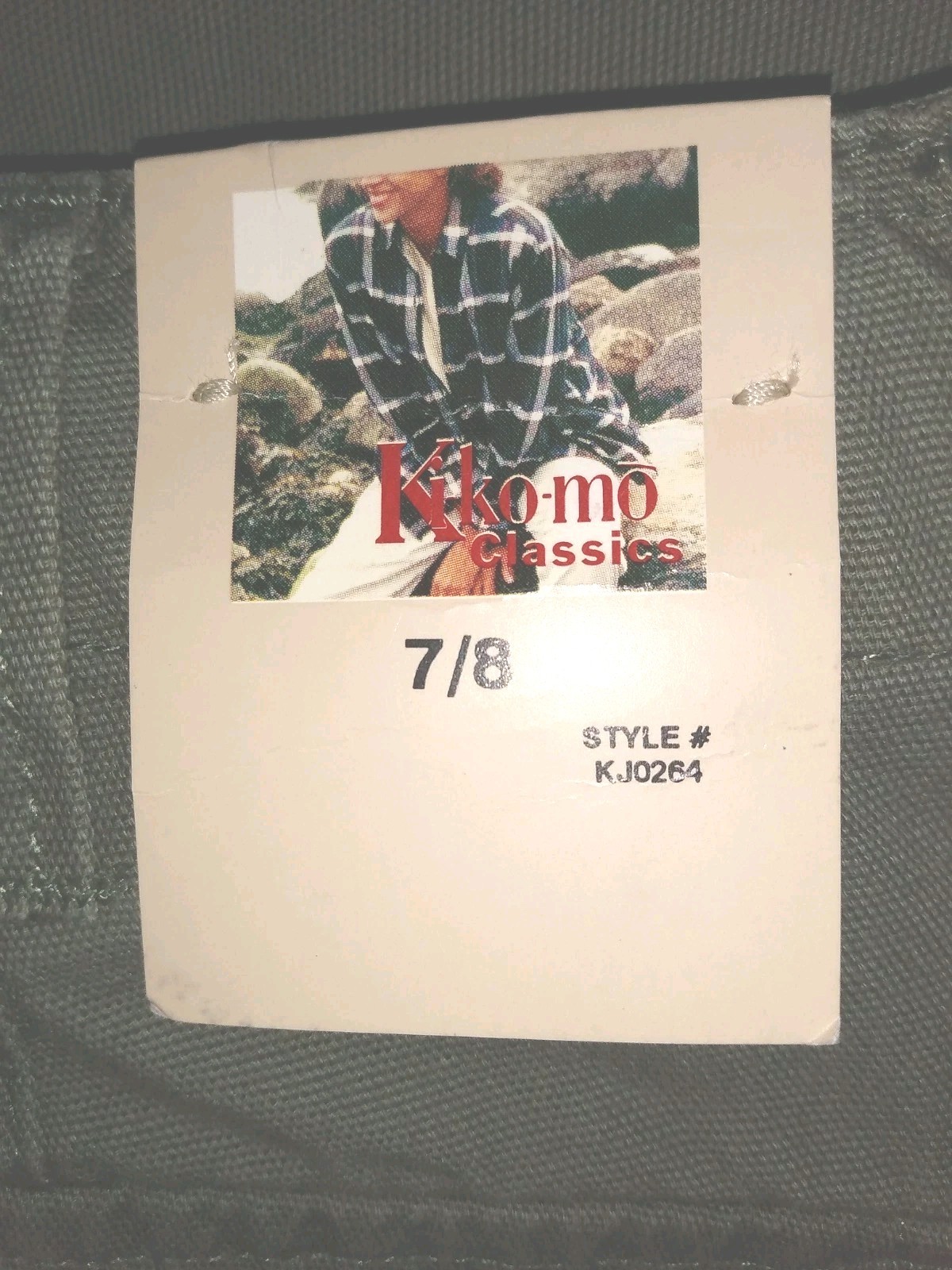 NOS KIKO-MO Classics Women’s 7/8 Olive Utility Denim Pants/Jeans 32×31. Flaw Y2K