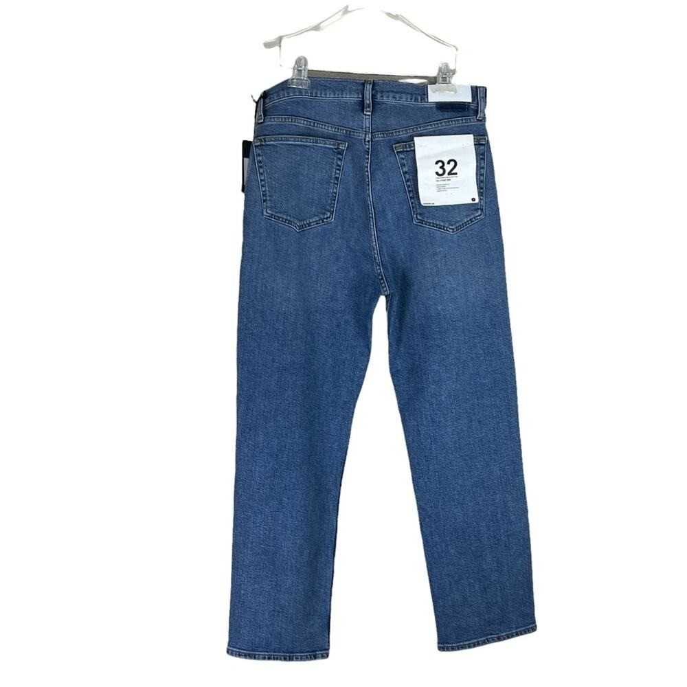 RE/DONE 70s Stove Pipe Jeans Blue Shadow High Rise Straight Leg NWT Sz 32