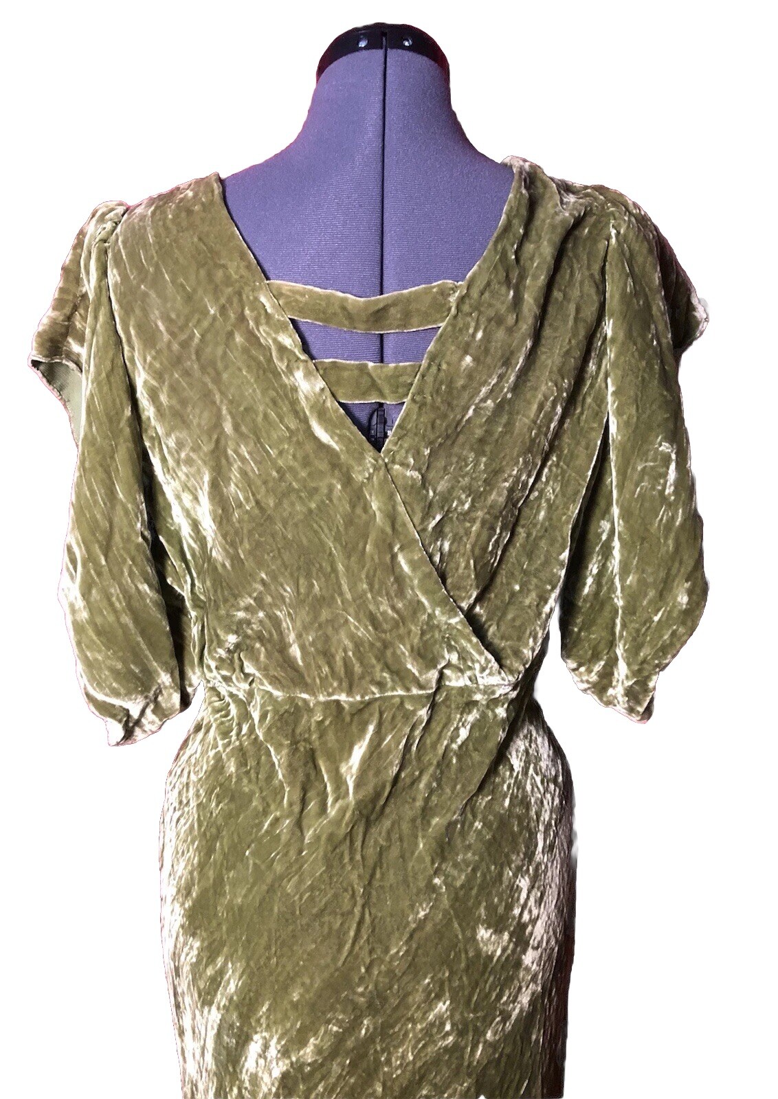 Vintage 1930s Velvet Dress Gown b-34 w- 28 h-37 30s dress