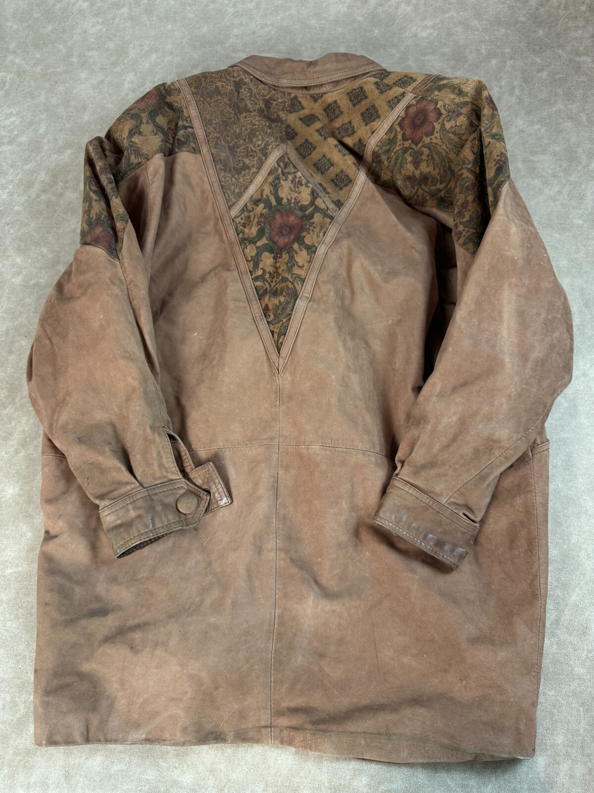 Vtg Adventure Bound By Wilsons Men Lined Collared Pockets Brown Leather Coat XL