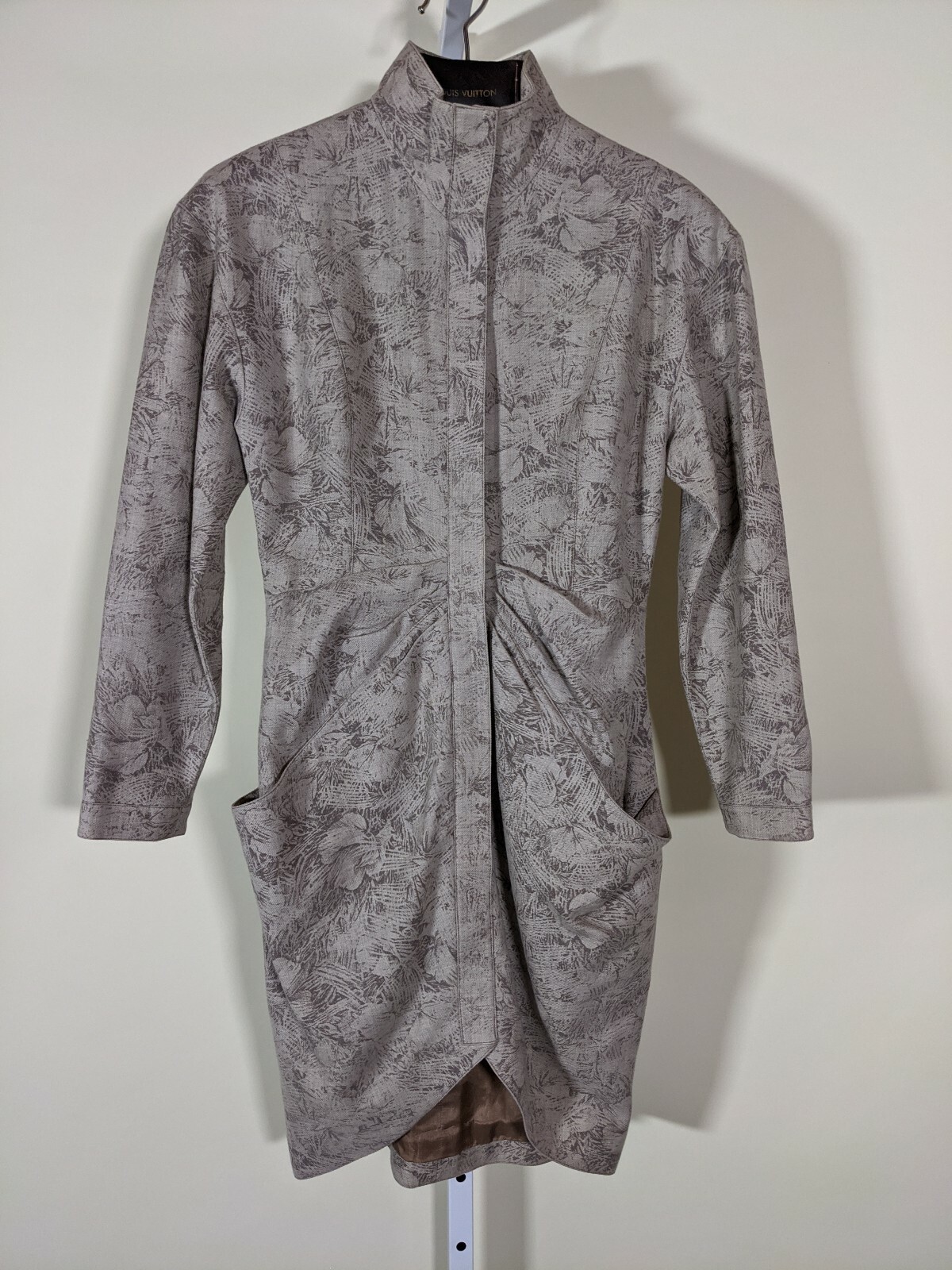 Bernard Perris Paris Vintage 80s Floral Full Zip Dress France