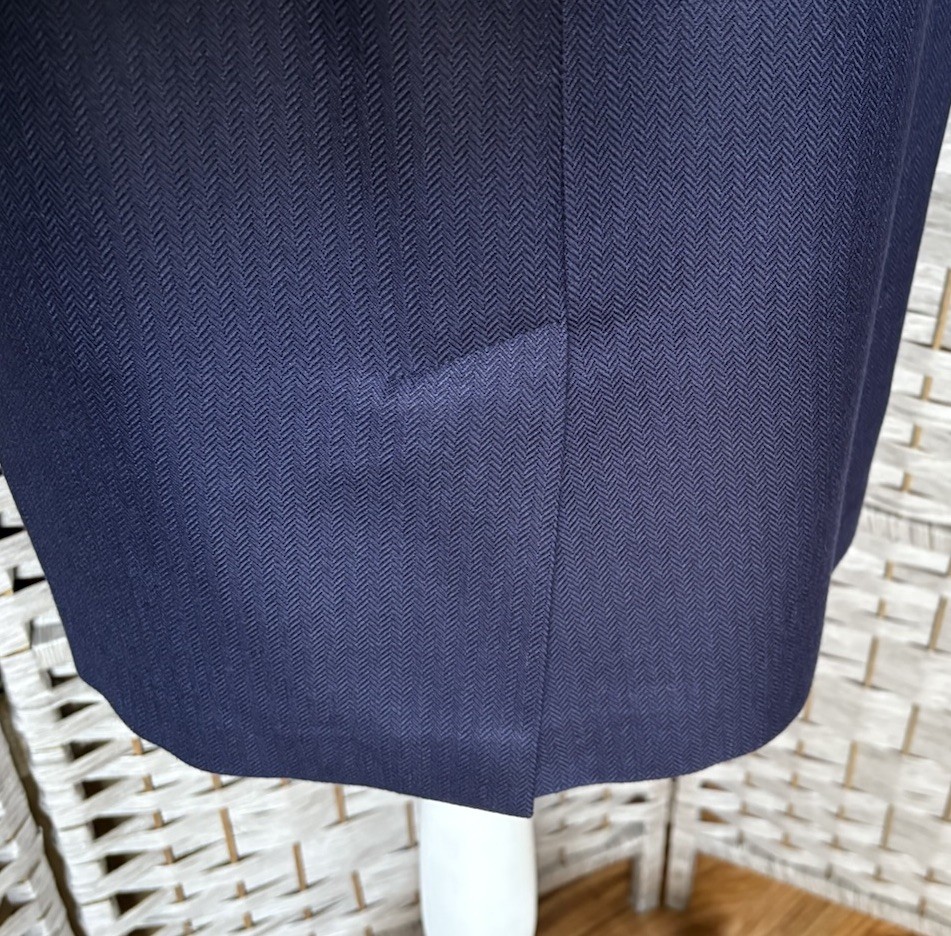 Working Girl Breckenridge VTG Navy Double Breasted Jacket Skirt Suit 70’s 2P/6P