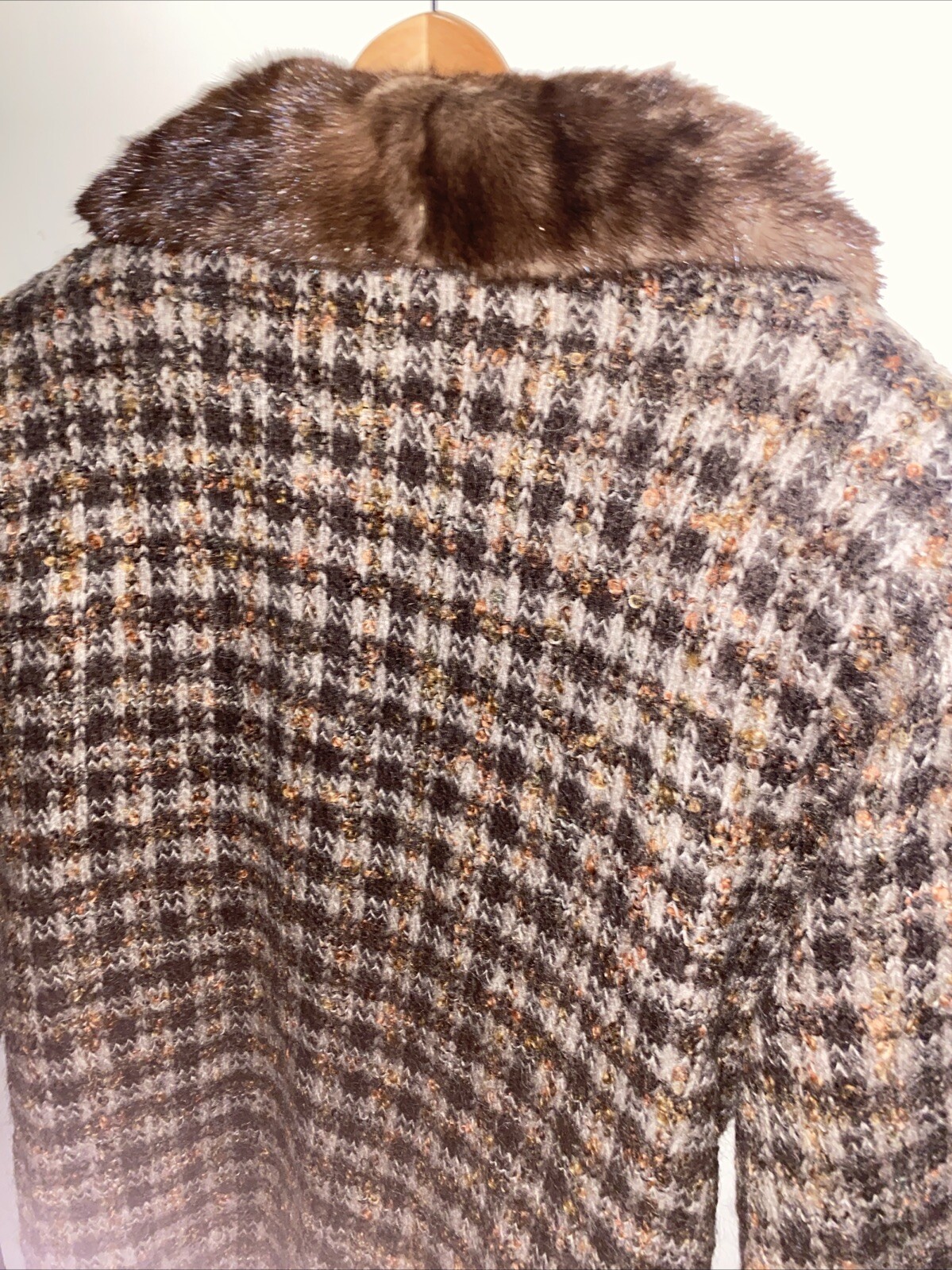 rochelle Of California Mohair Blend Plaid 80s Jacket Women Small Vintage Tweed