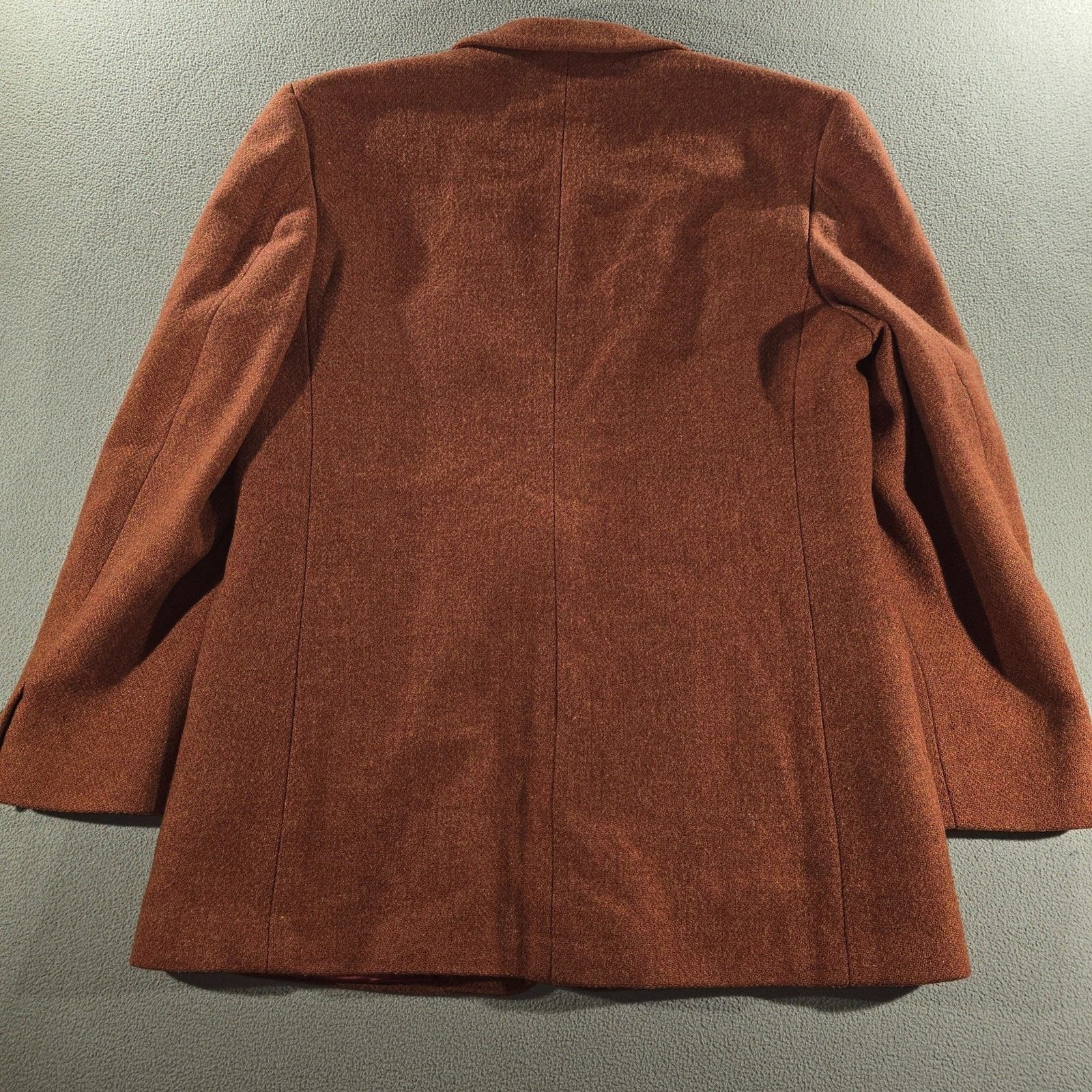 Vintage Land’s End Women’s Wool Blazer Size 12 in Color Rust