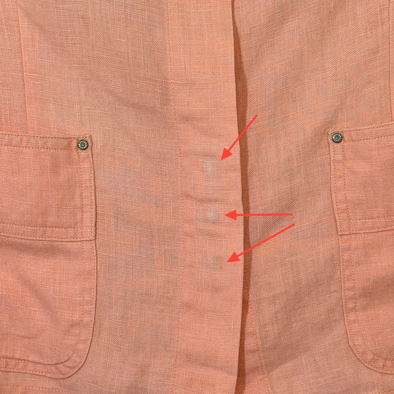 Vintage Chadwicks Linen Jacket 14P Shirt Utility Pocket Minimalist Boxy Coastal
