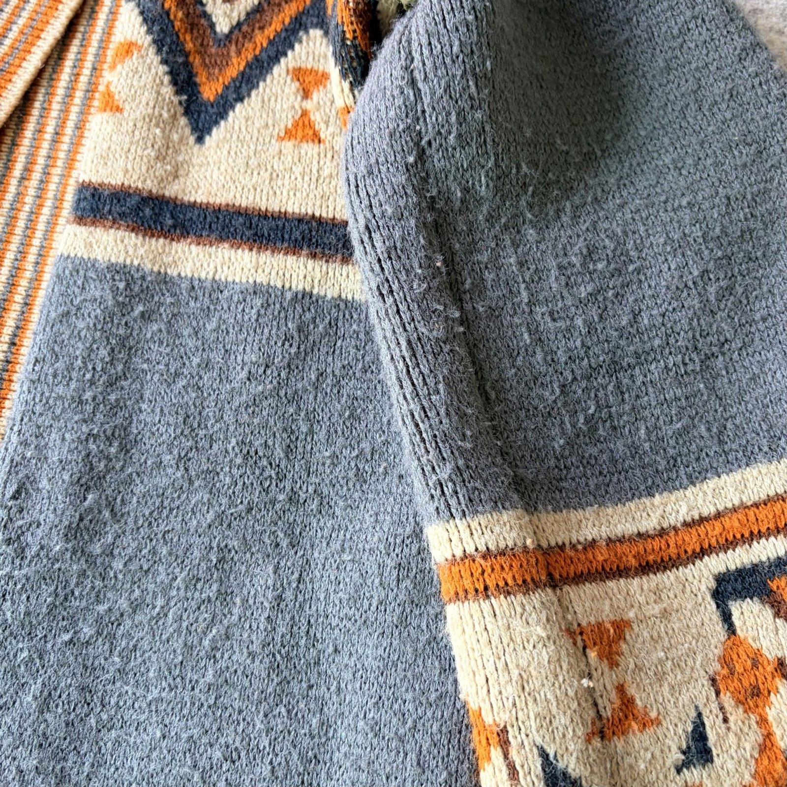 Vintage Sabra Wintuk 70s Cardigan Sweater Southwest Aztec Tribal Boho S/M