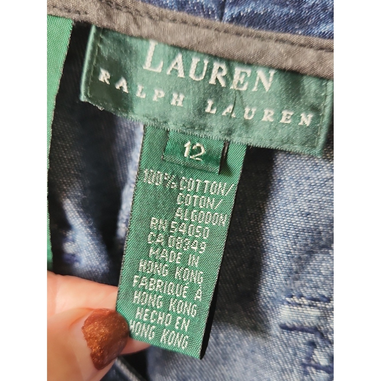 LRL Gold Crest Ralph Lauren Jeans sz 12 Denim Wide Leg Mom 90s Y2K