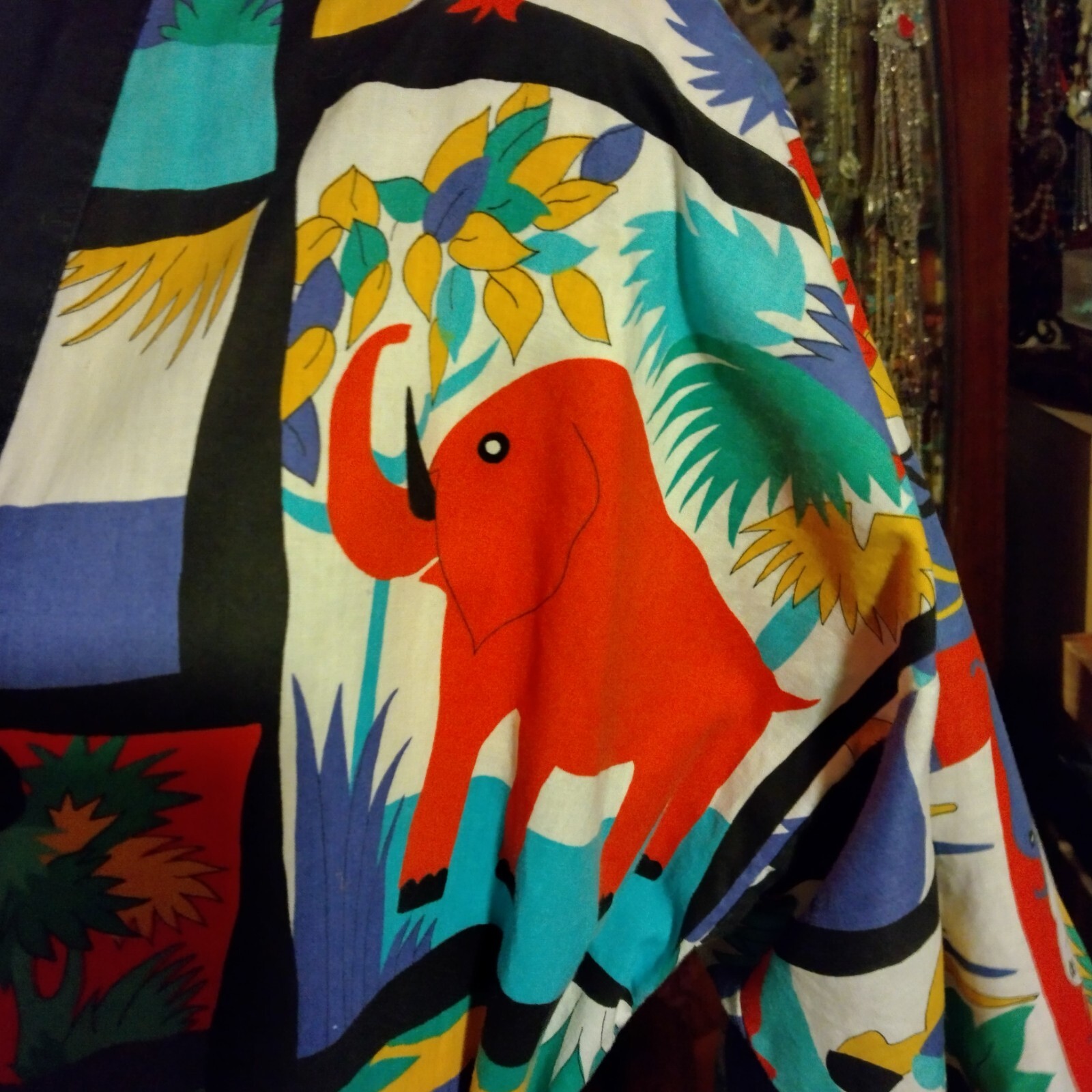 Ruth Norman New York Neiman Marcus wrap around lightweight robe jungle safari