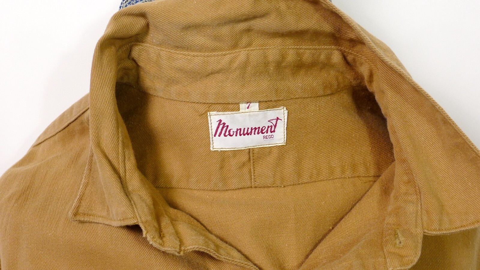 Vintage Monument Ladies Cotton Tan Shirt Dress Size 7 #330