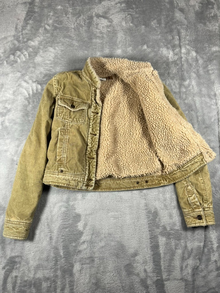 VTG 90s Billabong Brown Corduroy Button Up Jacket Women’s Size Small Fleece