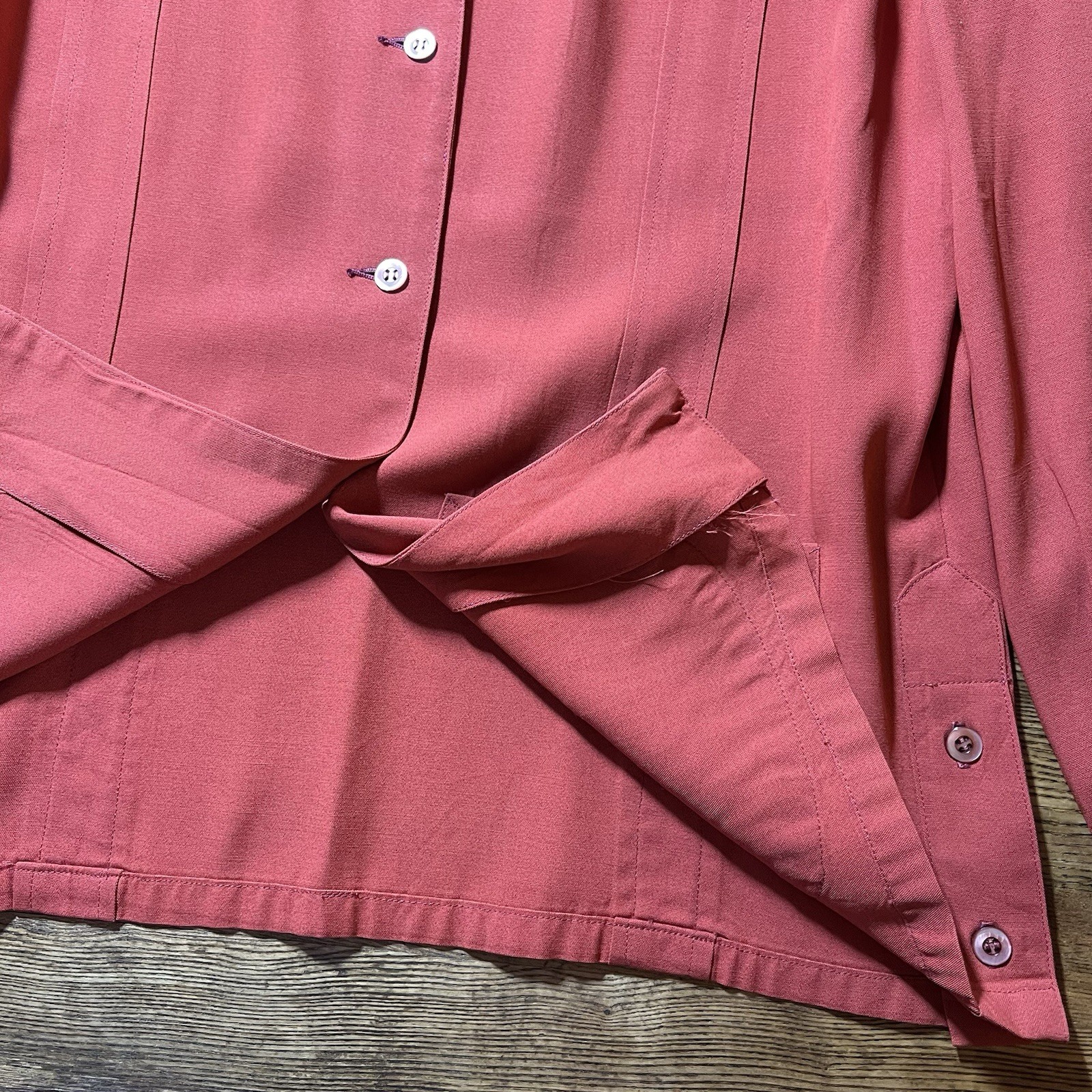 Vintage 40s/50s Hollywood Jacket Women’s Gabardine Orange/Red Sareze Miami M/L