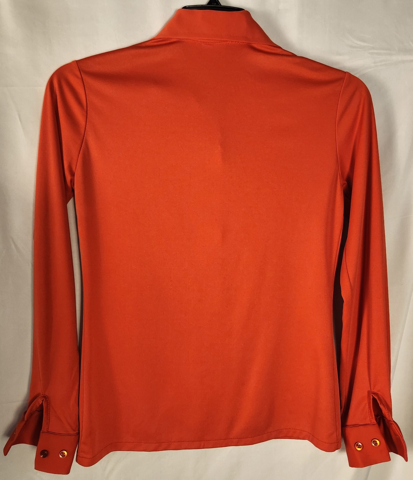 70s Jayson Classics Orange Retro/Mod/Indie Women’s Button Up Shirt 10
