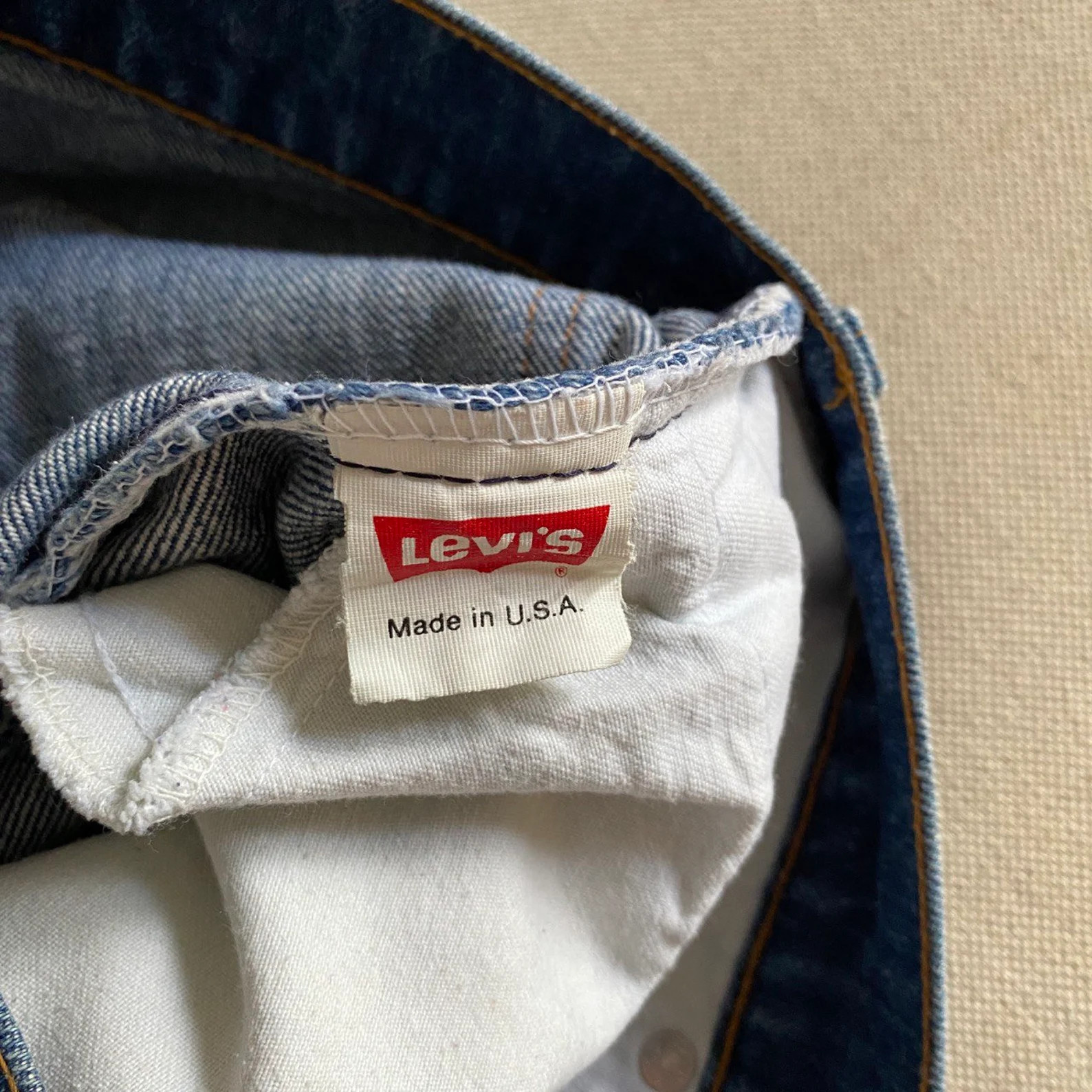 70s vintage Levis blue denim jeans made in USA talon 42 zip