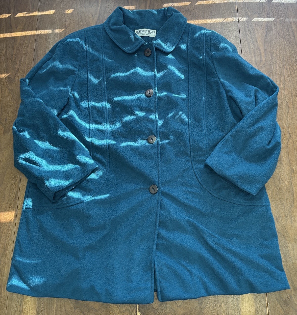 Vintage 60’s Wellington Plus Size Teal Coat Women’s Union Made